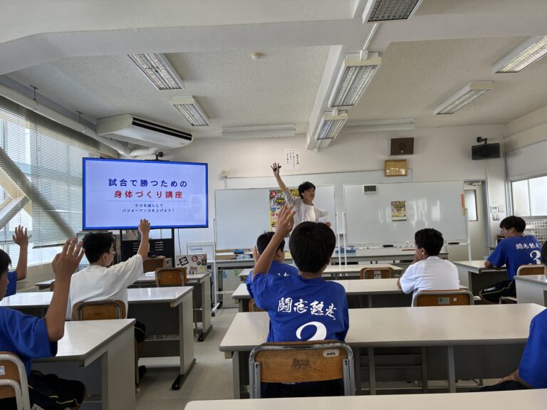 館林第三中学校ストレッチ教室の様子