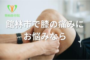 群馬県館林市の柴﨑接骨院が解説する膝の痛みの原因とケアのイメージ図